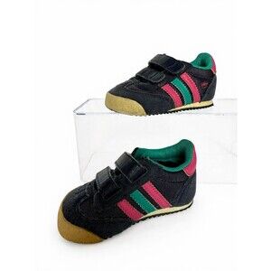 Adidas Dragon Kids Sneakers – Size 7 Toddler (Black/Pink/Green)